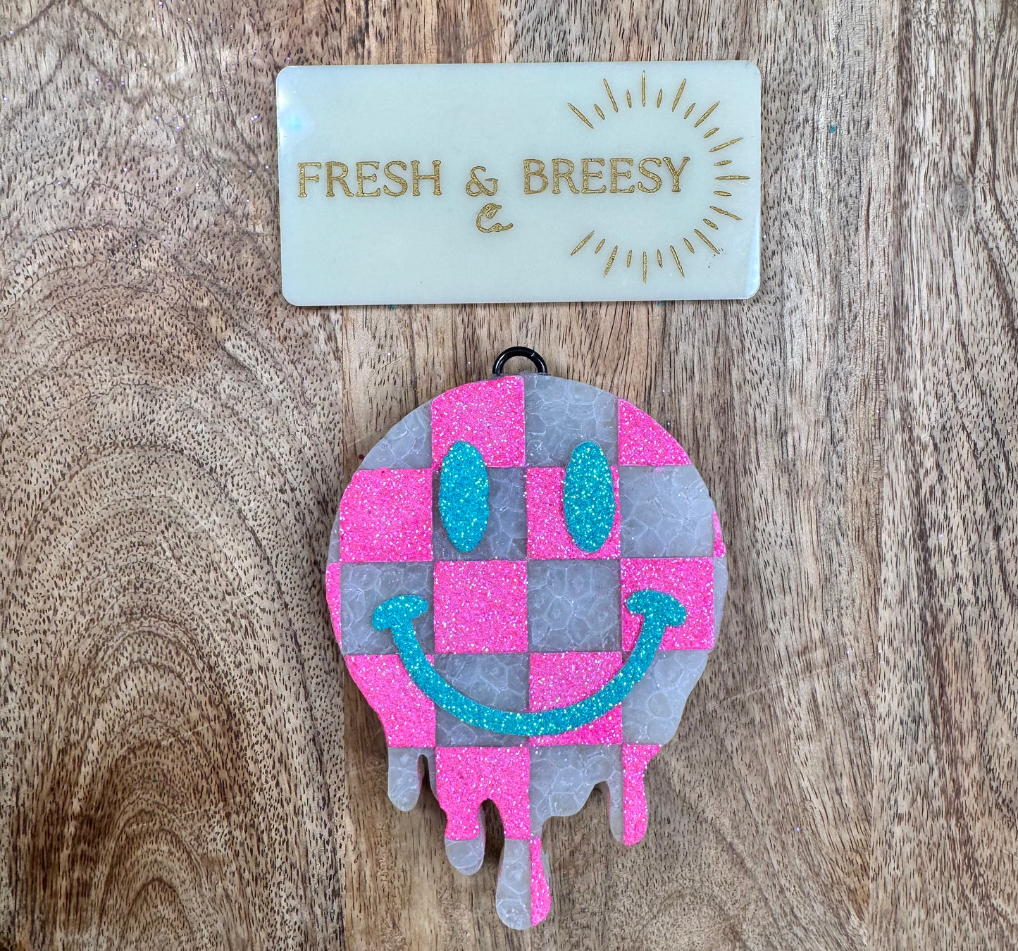 Checkered Drippy Smiley